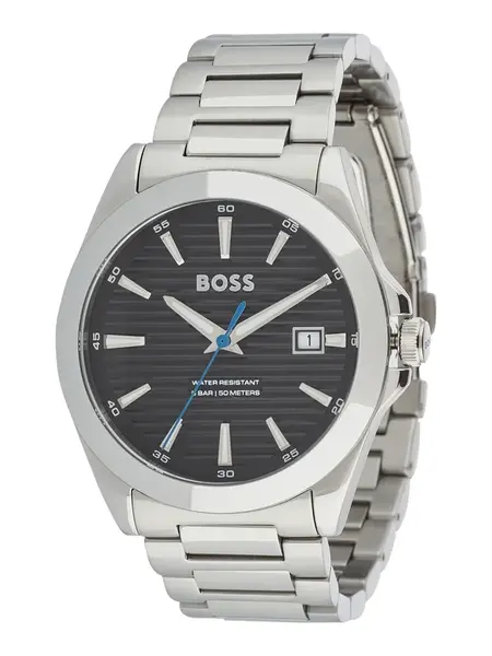BOSS Analógové hodinky 'STRIKE'  čierna / strieborná