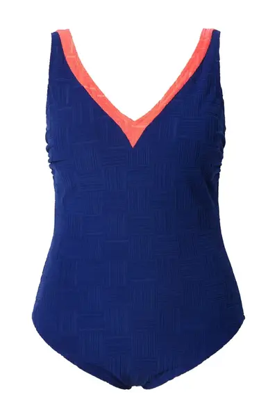 Ulla Popken Jednodielne plavky 'Alice'  tmavomodrá / lososová