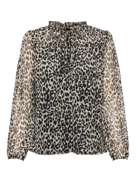 ONLY Blúzka 'Ditsy'  béžová / sivá / čierna