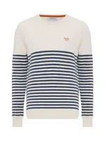 Moxx Paris Sveter  nebielená / námornícka modrá / oranžová