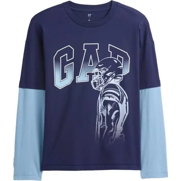 GAP V-LS ELV GRAPHIC TEE Dětské tričko, tmavě modrá, velikost