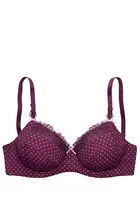 NUANCE Podprsenka  farba lesného ovocia / biela