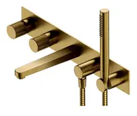 OMNIRES Contour - Vanová baterie pod omítku, 5-otvorová instalace, s tělesem, s příslušenstvím, kartáčované zlato CT8037/1GLB