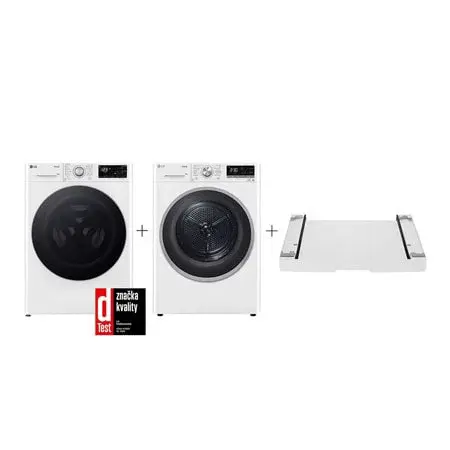 PRACÍ SET - LG Pračka FASR3A04WS + Sušička RC91V9AVSN + Výsuvný mezikus ZDARMA
