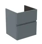 Ideal Standard Finesse - Umyvadlová skříňka, 48x41x54 cm, 2 zásuvky, Ribbed Matt ashblue E3407UQ