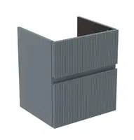 Ideal Standard Finesse - Umyvadlová skříňka, 48x41x54 cm, 2 zásuvky, Ribbed Matt ashblue E3407UQ