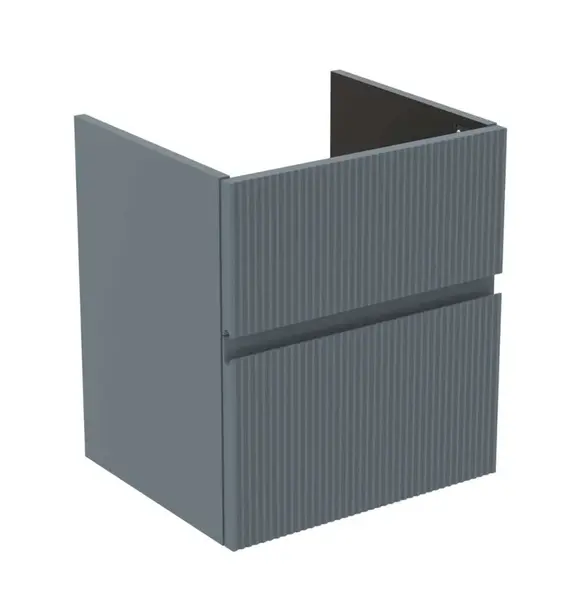 Ideal Standard Finesse - Umyvadlová skříňka, 48x41x54 cm, 2 zásuvky, Ribbed Matt ashblue E3407UQ