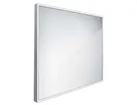 Nimco Zrcadla - Zrcadlo s LED osvětlením, 70x70 cm, hliník ZP 13077
