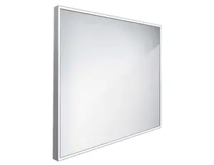 Nimco Zrcadla - Zrcadlo s LED osvětlením, 70x70 cm, hliník ZP 13077
