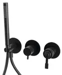 Sapho Versi - Baterie pod omítku s tělesem, pro 2 spotřebiče, s příslušenstvím, matná černá RV052/15