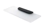 Nimco Nikau - Polička, délka 30 cm, matné sklo/černý mat NKC 30091B-30-90
