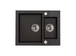 Alveus Rock - Granitový dřez 60x48 cm, s ovládáním odtoku, carbon 1090960