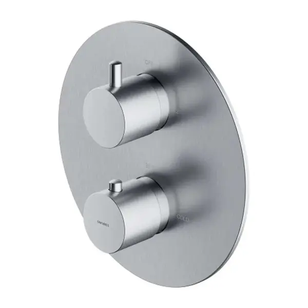 OMNIRES Y - Termostatická baterie pod omítku, pro 2 spotřebiče, kartáčovaný nikl Y1236RONI