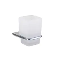 kielle Vega - Sklenka na kartáčky a pastu s držákem, matné sklo/chrom 40018000