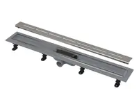 Alcadrain Odtokové žlaby - Sprchový žlab Simple 65 cm, s nerezovým okrajem, s roštem, nerez mat APZ18-650M