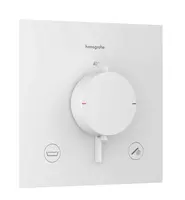 Hansgrohe Ecostat Comfort E - Termostatická baterie pod omítku, pro 2 spotřebiče, matná bílá 33716700