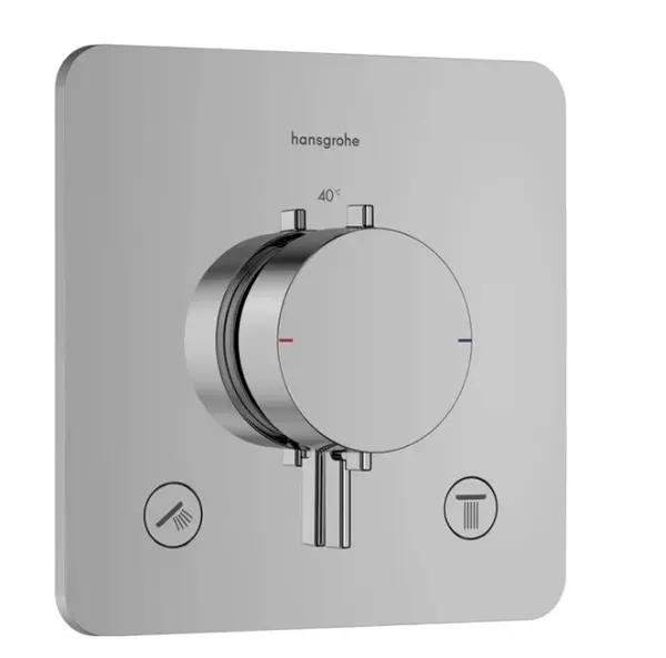 Hansgrohe Ecostat Comfort Q - Termostatická baterie pod omítku, pro 2 spotřebiče, chrom 33713000