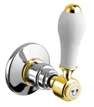 Sapho Reitano Rubinetteria Antea - Ventil pod omítku pro 2 spotřebiče, chrom/zlato DEVIN102