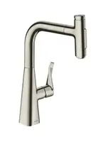 Hansgrohe M71 - Dřezová baterie Metris Select s výsuvnou sprškou, vzhled nerezu 73822800