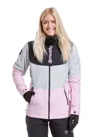 Meatfly dámská SNB & SKI bunda Kirsten Grey/Pastel Pink | Šedá | Velikost XL