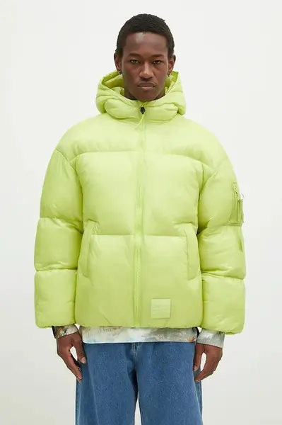 Bunda Alpha Industries Cloud Puffer Bomber pánská, zelená barva, zimní, oversize, 148130