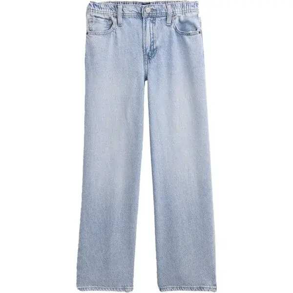 GAP V-BAGGY LT Detské džínsy, svetlomodrá, veľkosť 7Y