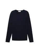 TOM TAILOR DENIM Sveter  námornícka modrá