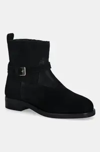 Tommy Hilfiger  Semišové boty  TH BUCKLE RIDING SUEDE BOOTIE