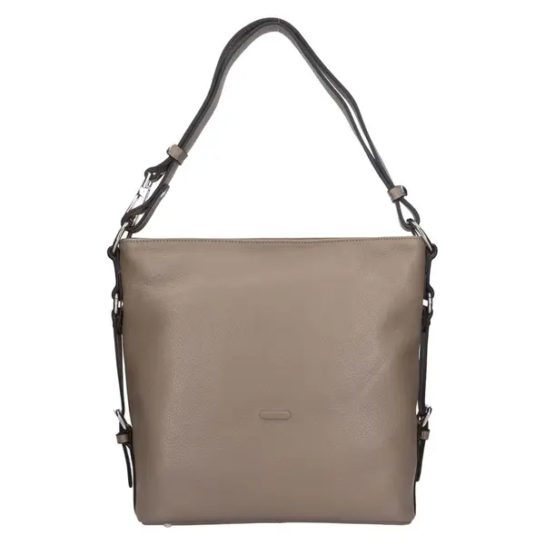 Elegantná dámska kožená kabelka Katana Nantes - šedá