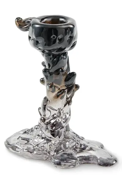 Dekorativní svícen Pols Potten Drip S/14 x 8 cm šedá barva