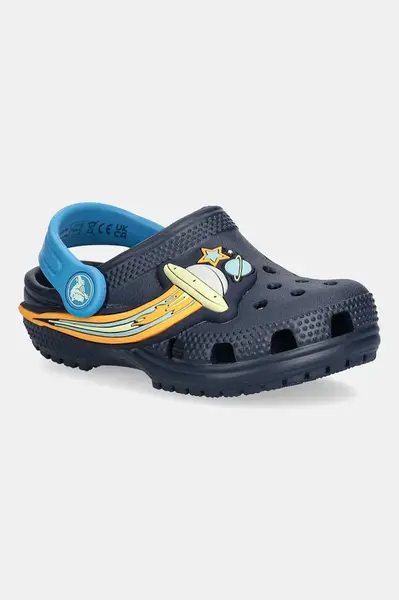 Dětské pantofle Crocs CROCS CLASSIC UFO LIGHTS CLOG tmavomodrá barva, 211623