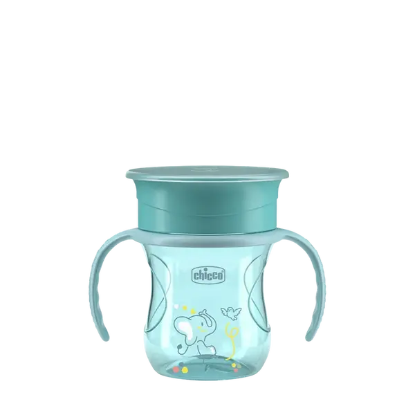CHICCO Hrneček 360 Perfect X s držadly teal, 12m+ 200 ml