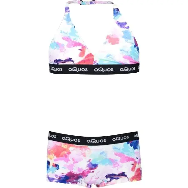 AQUOS ASTRELLA Dívčí sportovní dvoudílné plavky, bílá, velikost 140-146