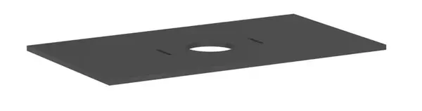 Hansgrohe Xilesa E - Doska pod umývadlo, 98x55 cm, výrez uprostred, matná sivá 54276760