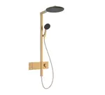 Hansgrohe Raindance Alive S - Sprchový set s termostatom, priemer 30 cm, 3 prúdy, kefovaný bronz 24595140