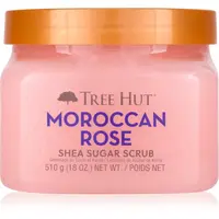 Tree Hut Shea Sugar Scrub Moroccan Rose cukrový peeling s bambuckým máslem 510 g