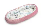 SENSILLO Hnízdo pro miminko minky Retro růže, listečky - pudrově růžová