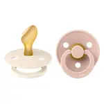 BIBS Colour anatomické cumlíky z prírodného kaučuku 2 ks - veľkosť 2 - Ivory / Blush