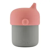 Pura my-my silikónový pohárik s náustkom - Rose, Slate