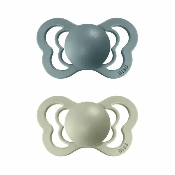 BIBS Couture anatomické cumlíky zo silikónu 2ks - veľkosť 1 - Island Sea / Sage