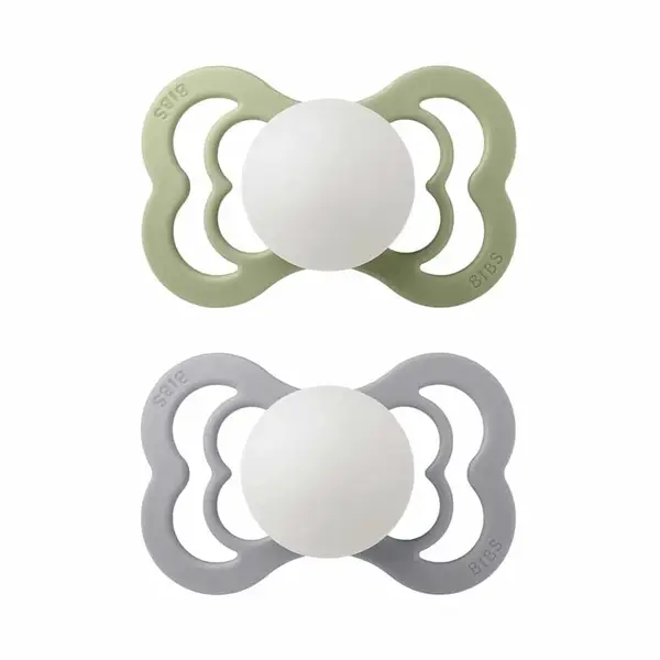 BIBS Supreme symetrické cumlíky zo silikónu 2ks - veľkosť 1 - Sage Nočný / Cloud Nočný
