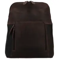 Kožený luxusní batůžek NICOLE, tmavě hnědý