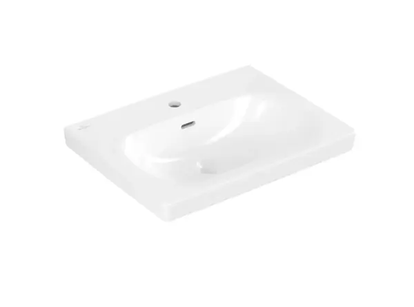Villeroy & Boch Skyla - Umývadlo, 60x46 cm, s prepadom, otvor na batériu, alpská biela 5A516001
