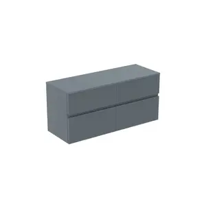 Ideal Standard Finesse - Umývadlová skrinka, 120x44x56 cm, 4 zásuvky, Ribbed Matt ashblue E3426UQ