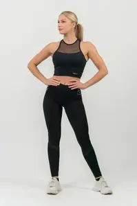 Nebbia FIT Activewear legíny s vysokým pasem 443, černá, S