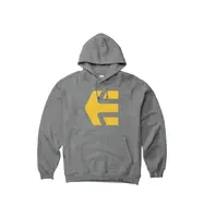 Etnies pánská mikina Classic Icon Grey/Grey/Yellow | Šedá | Velikost M