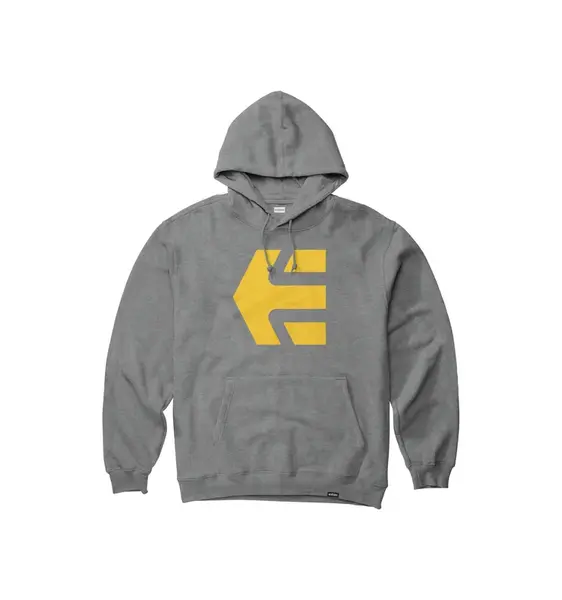 Etnies pánská mikina Classic Icon Grey/Grey/Yellow | Šedá | Velikost M
