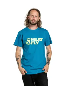 Meatfly pánské tričko Revital Funky Blue | Modrá | Velikost S | 100% bavlna