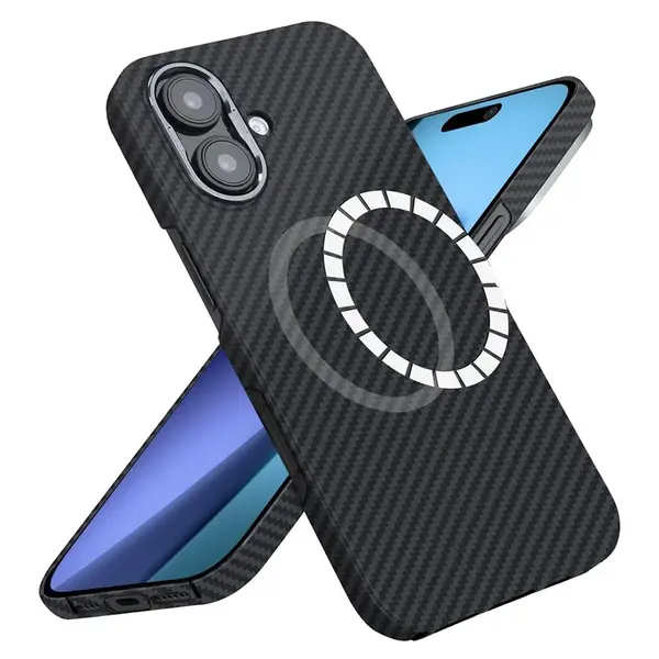Techsuit Aramid Fiber MagSafe obal, iPhone 17, černý