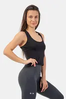 Nebbia Sportovní slim-fit crop tílko 422, černá, XS